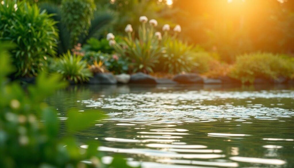 A serene, tranquil scene of a lush, verdant garden in Kuwait's Al-Jahra region. The foreground features a picturesque pond with gently rippling water, its surface reflecting the surrounding foliage. In the middle ground, a harmonious arrangement of native flora and fauna creates a soothing, natural ambiance. The background is dominated by the warm, golden hues of the Kuwaiti sun, casting a soft, diffused light over the entire scene. The composition emphasizes the calming presence of the flowing water and the overall sense of peace and environmental preservation. The image conveys the essence of the "Discovering the Murmur of Water in Al-Jahra" service, highlighting its dedication to maintaining the safety and serenity of the local homes and community. A serene, tranquil scene of a lush, verdant garden in Kuwait's Al-Jahra region. The foreground features a picturesque pond with gently rippling water, its surface reflecting the surrounding foliage. In the middle ground, a harmonious arrangement of native flora and fauna creates a soothing, natural ambiance. The background is dominated by the warm, golden hues of the Kuwaiti sun, casting a soft, diffused light over the entire scene. The composition emphasizes the calming presence of the flowing water and the overall sense of peace and environmental preservation. The image conveys the essence of the "Discovering the Murmur of Water in Al-Jahra" service, highlighting its dedication to maintaining the safety and serenity of the local homes and community.